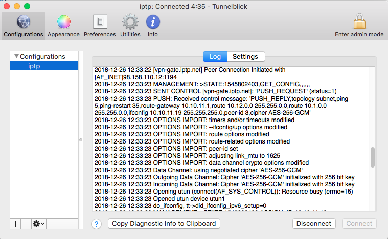 VPN setup